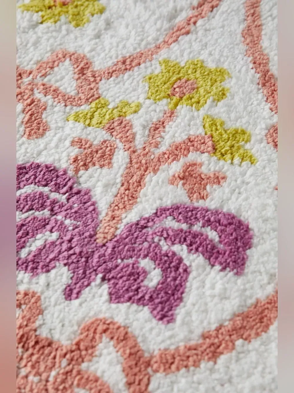 Urban Outfitters Bow Damask Bath Mat